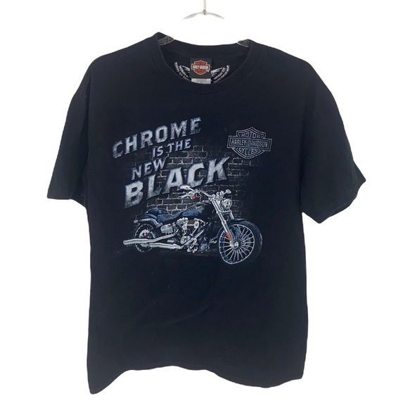 Harley-Davidson Other - Harley-Davidson Motorcycles Men's Black Graphic Short Sleeve Shirt size Large